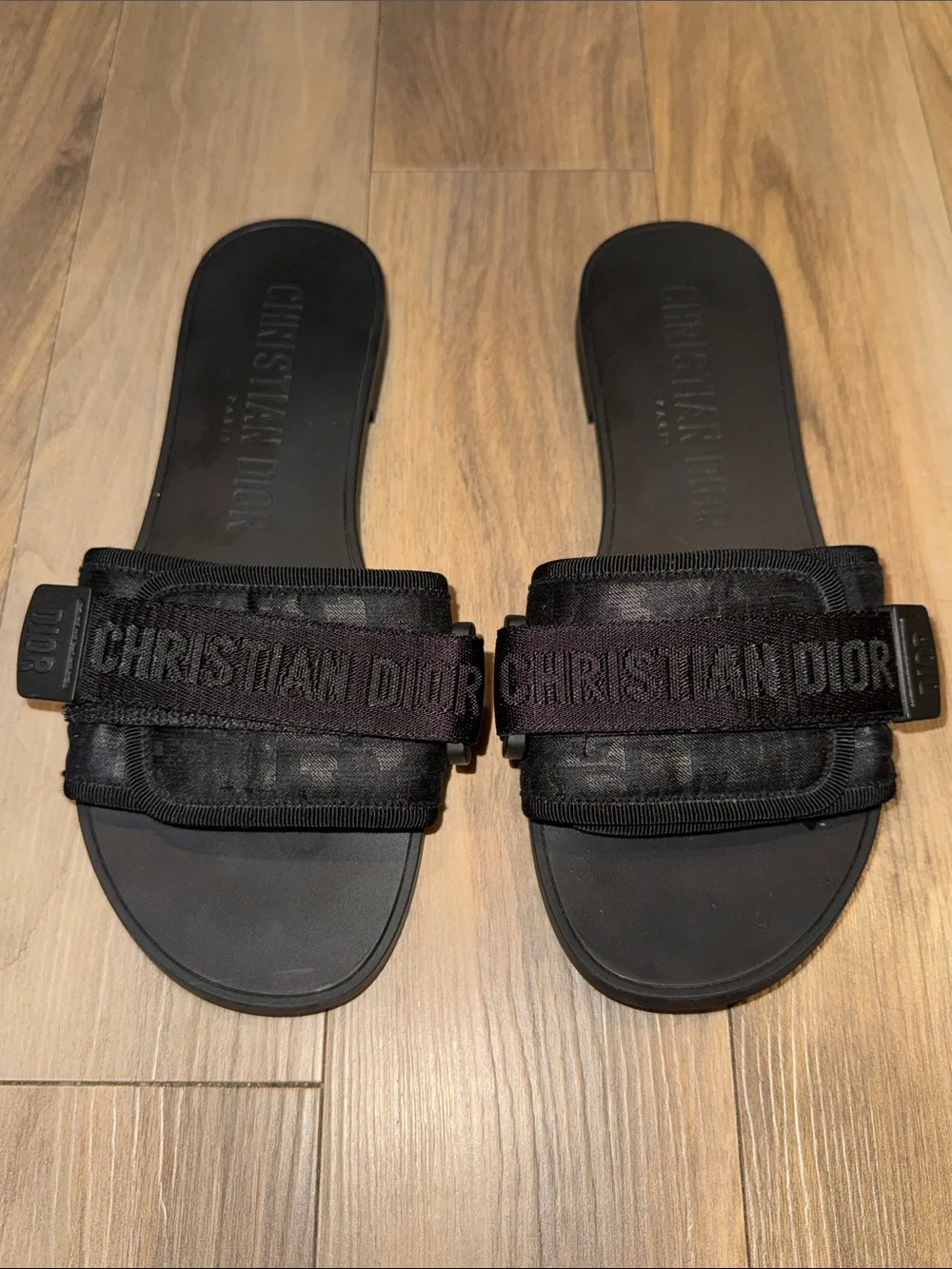 Black Christian Dior Slide Sandals